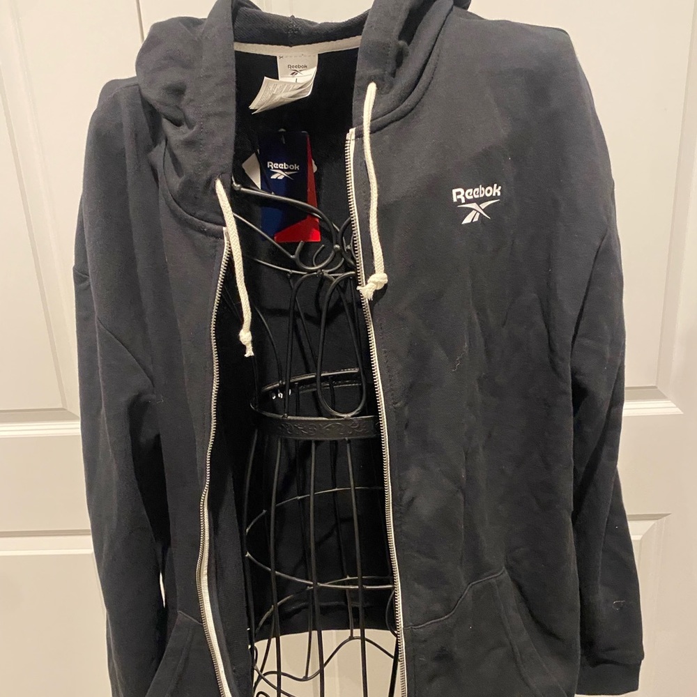 Reebok black zip up